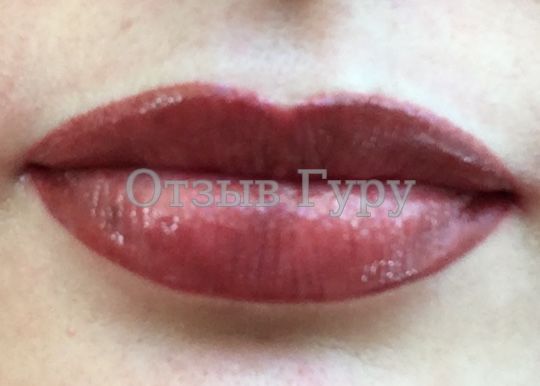 Перманентный макияж губ сразу после процедуры